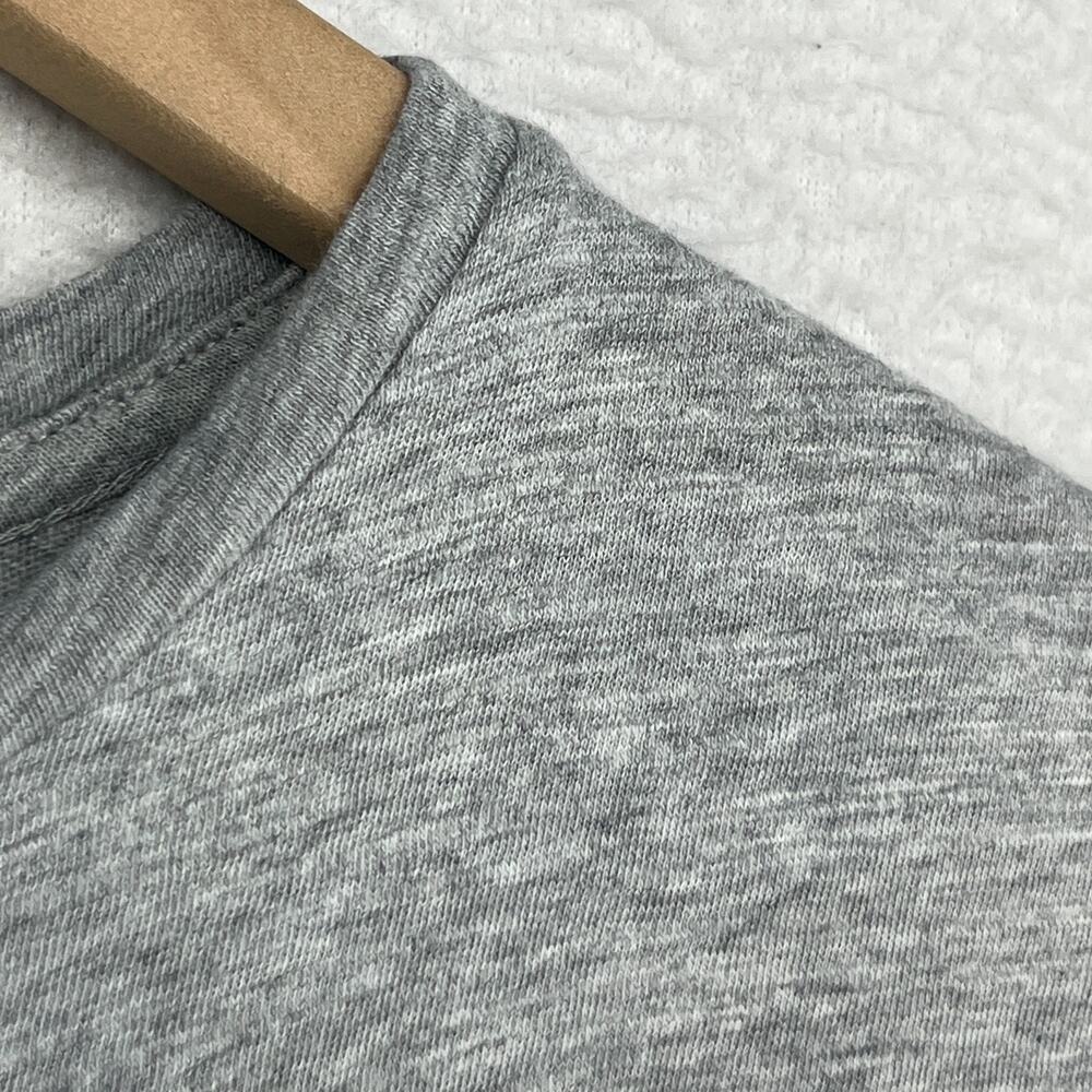 EILEEN FISHER Top S Slub Organic Cotton Jersey Crewneck Short Sleeve Gray - Picture 4 of 9